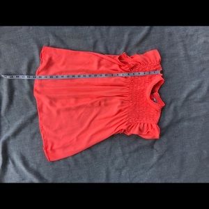 Neon Coral Babydoll Smock Top